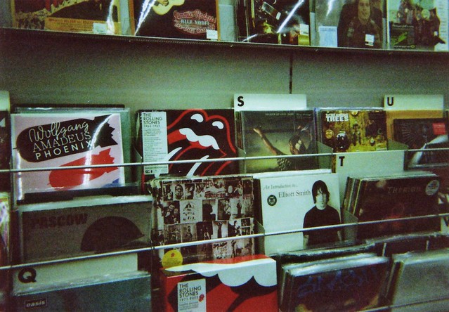 Record store shelf