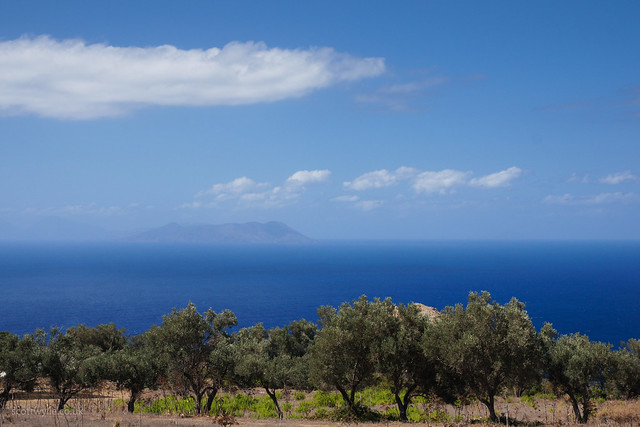 A view of the sea from Sicily