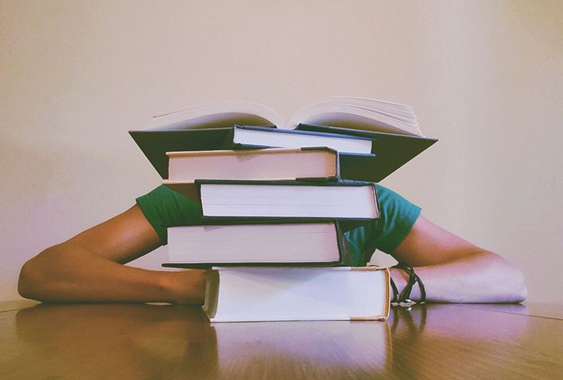 A stack of books