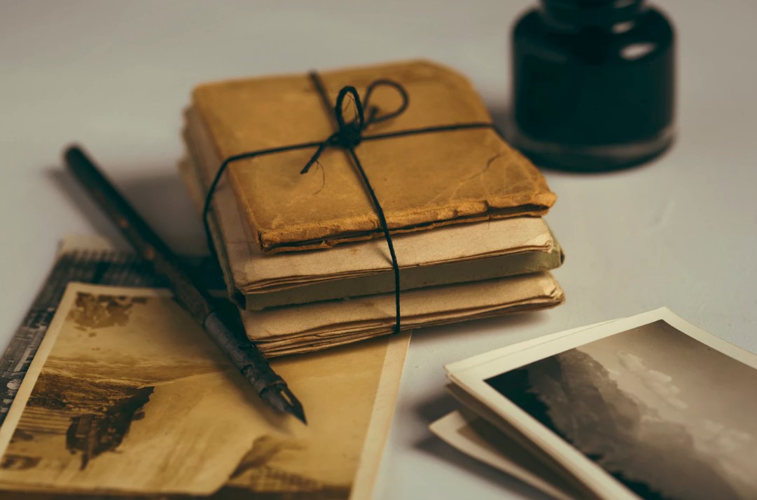 a pile of handwritten letters