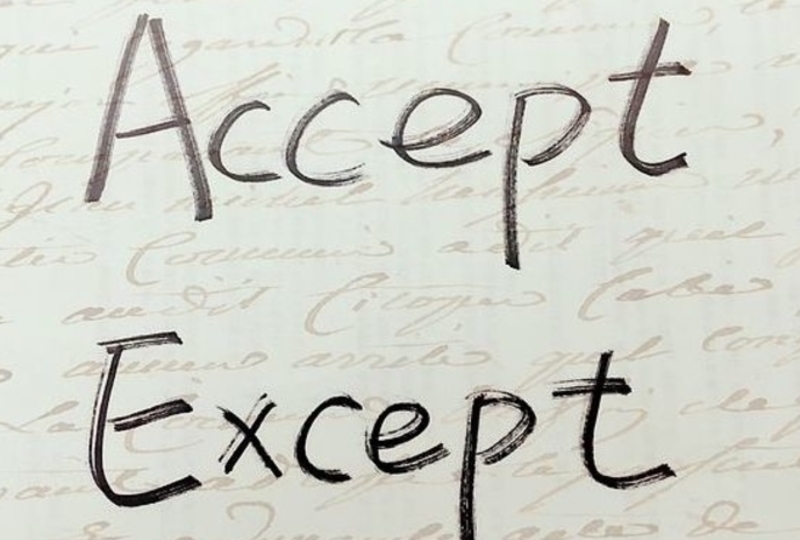 Accept and except