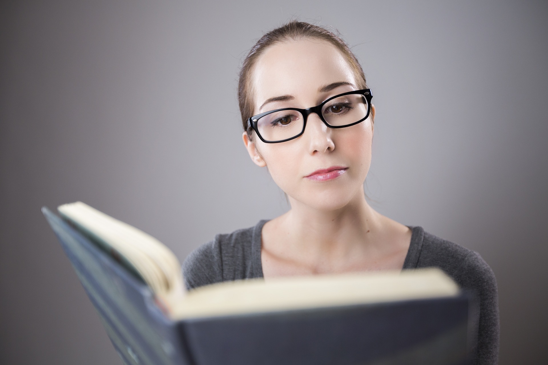 girl reading a book