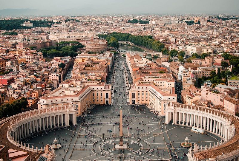 Aerial view of Vatican City