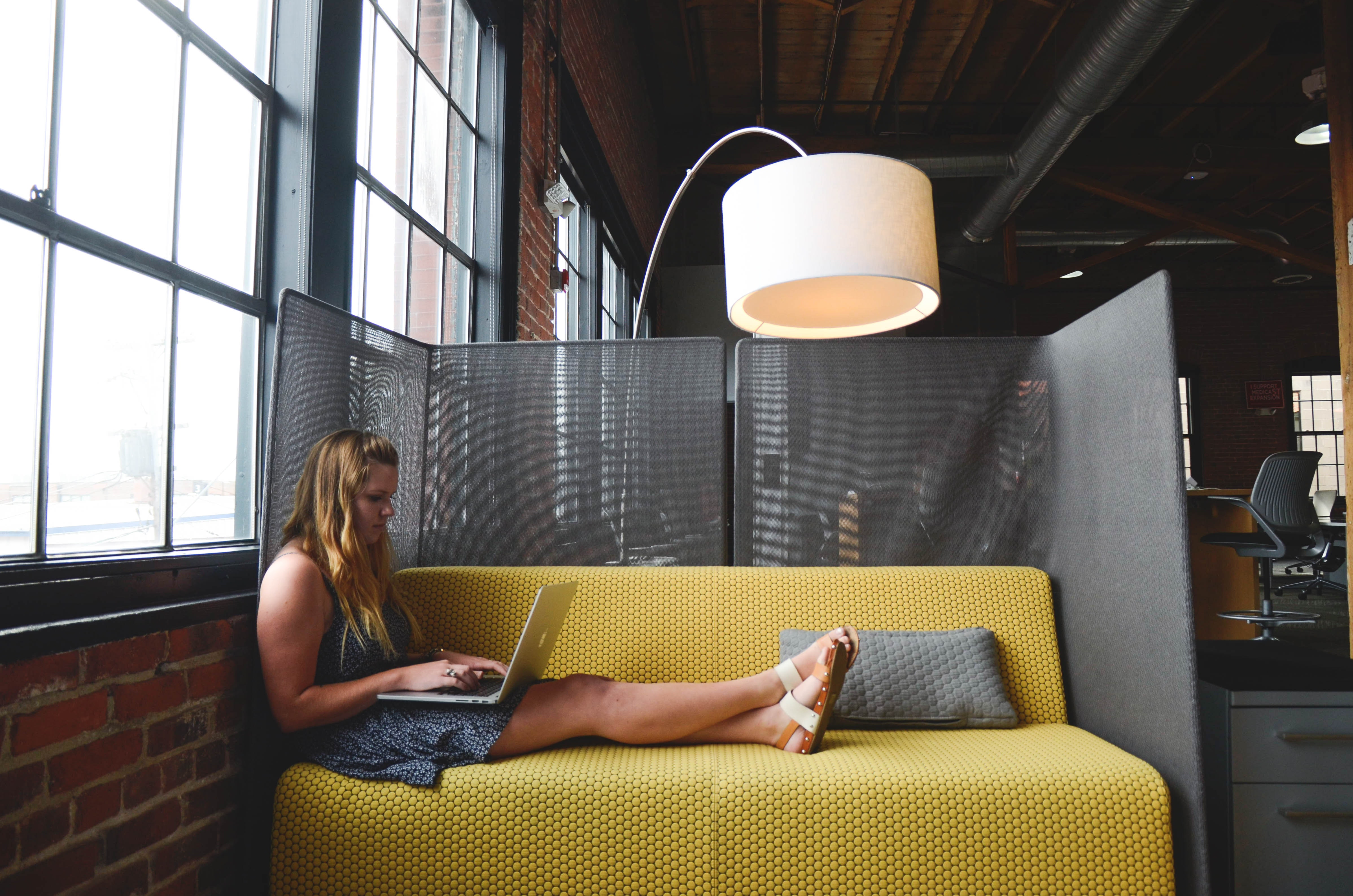 Woman on couch