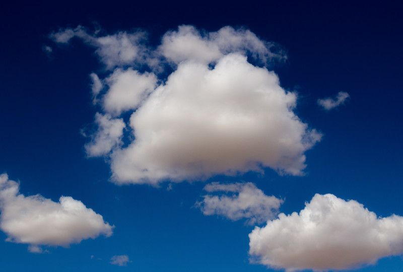 white clouds in blue sky