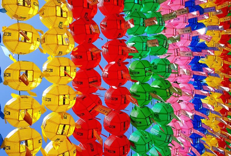 Colorful Buddhist lanterns in Korea