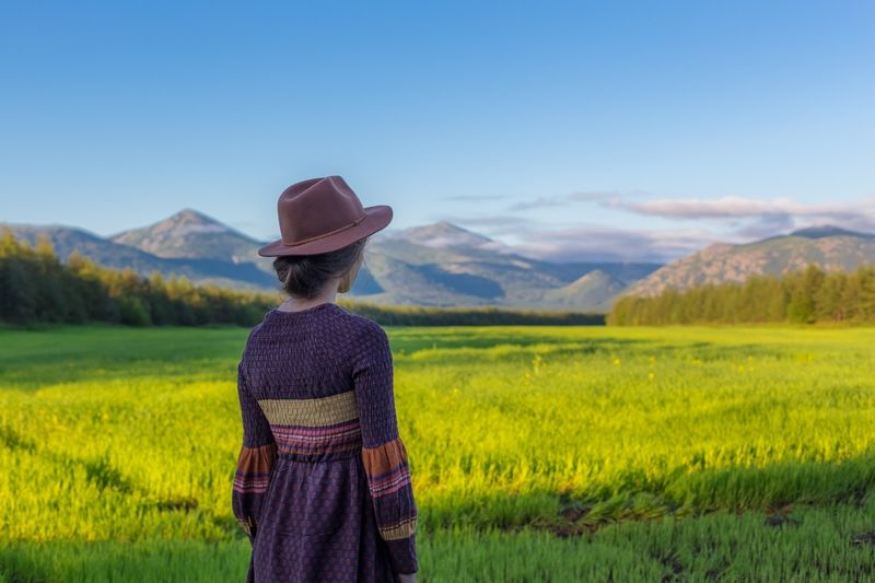 Girl in Russian Field