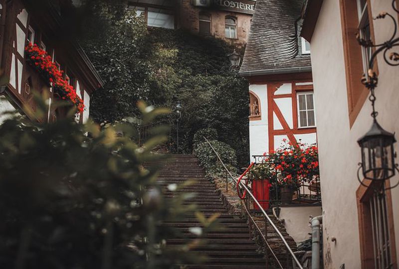 Decorated buildings for holidays