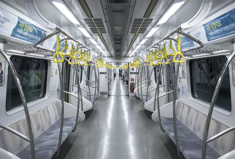 Empty Korean subway