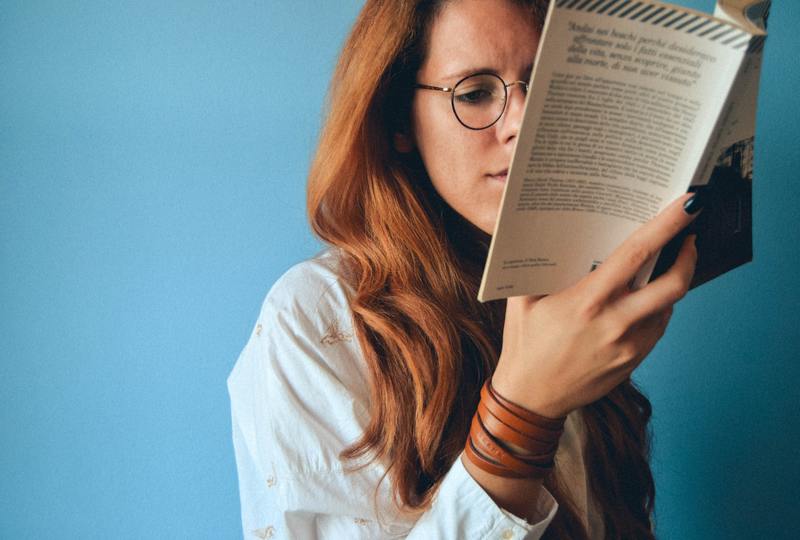 Girl reading book