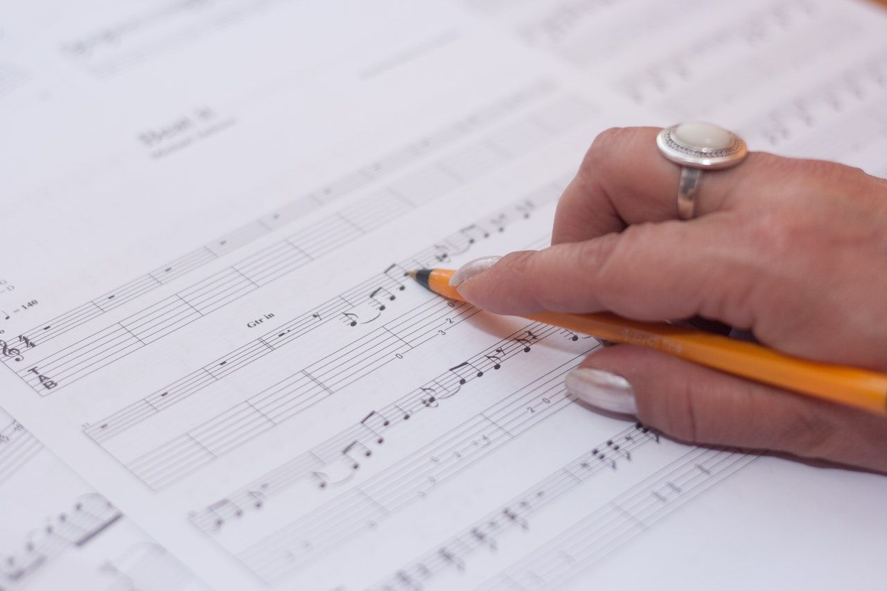 hand music musician composing notes