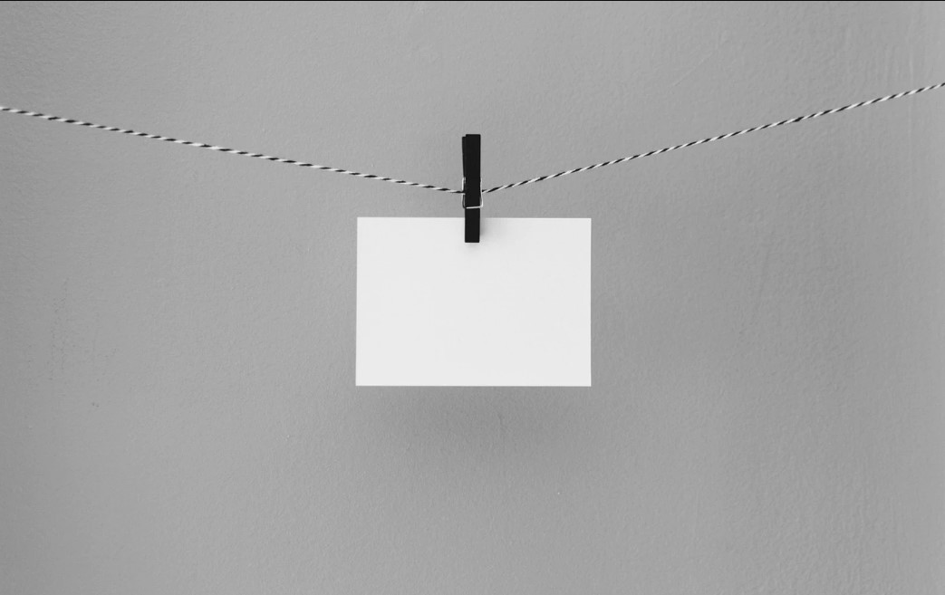 hanged white printing paper