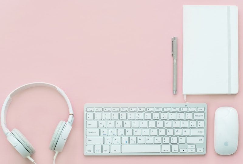 Headphones and Notebook