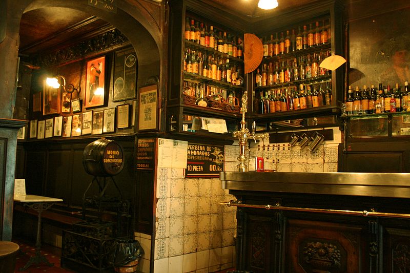 Interior of Spanish Bar With Wine