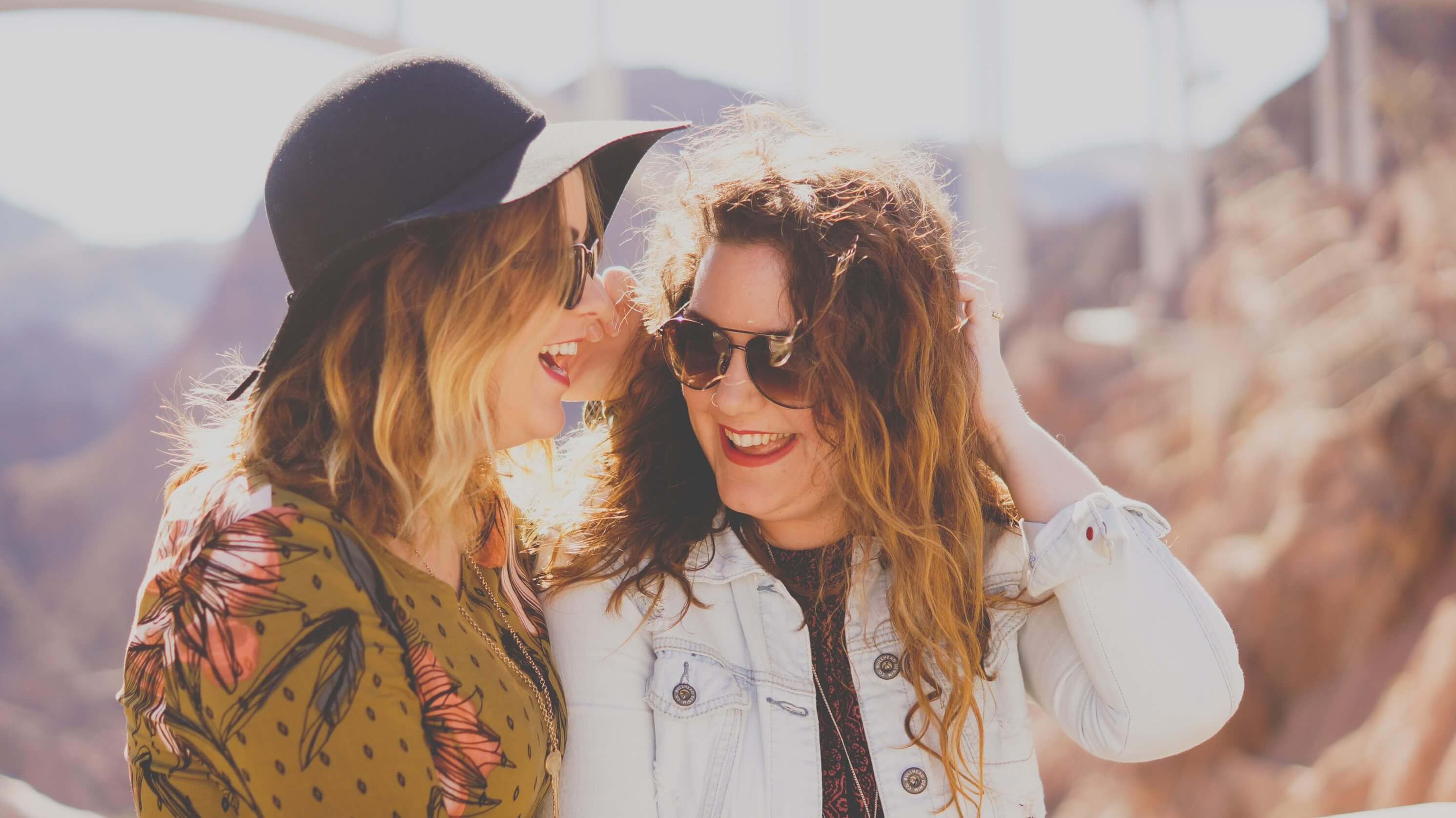 two girls hanging out