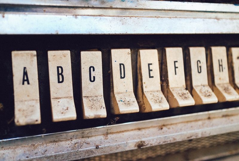 Letters on an old jukebox