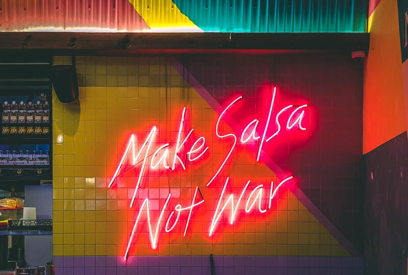 make salsa not war written in lights