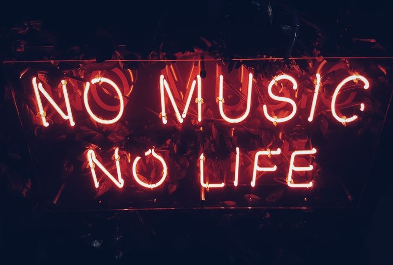 No music no life neon sign