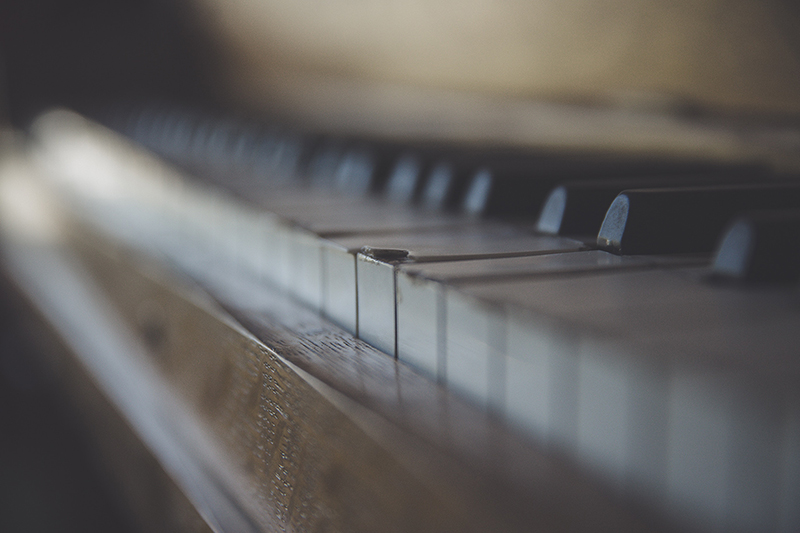 Old Piano Close Up