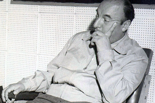 Pablo Neruda Sitting and Thinking