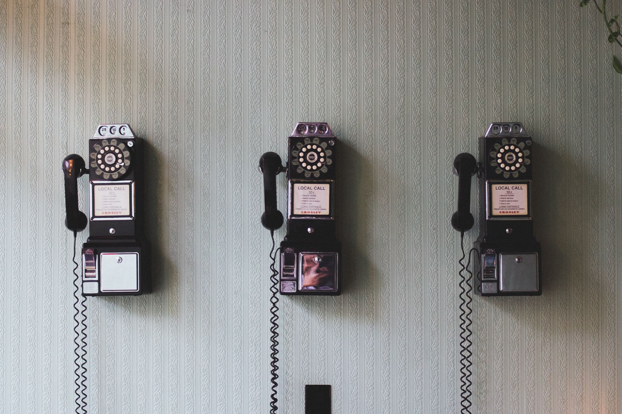 Three old-fashioned phones