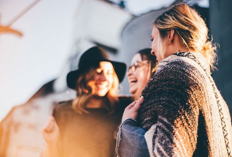 A group of women talking