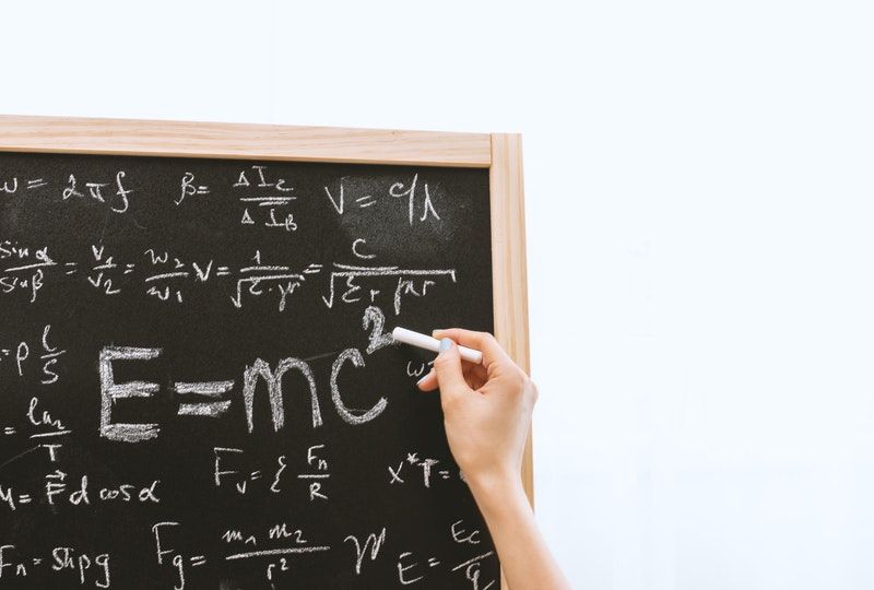 math equations on chalkboard