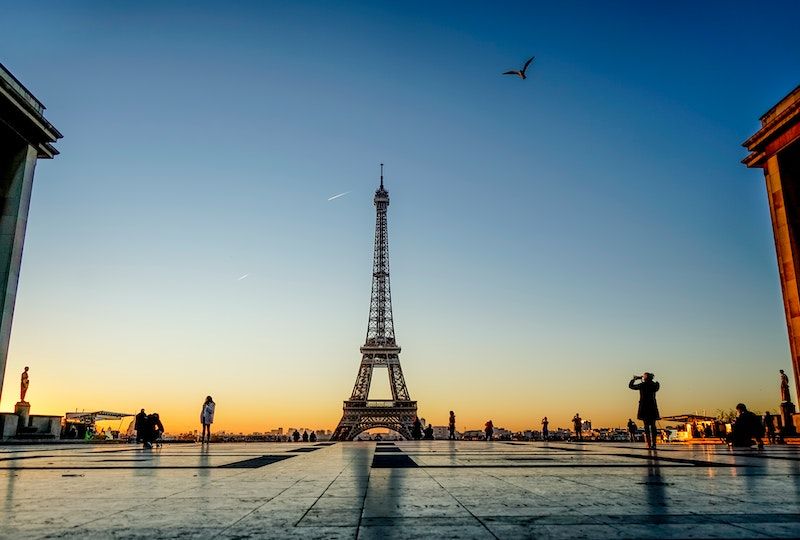 Eiffel Tower at sunset