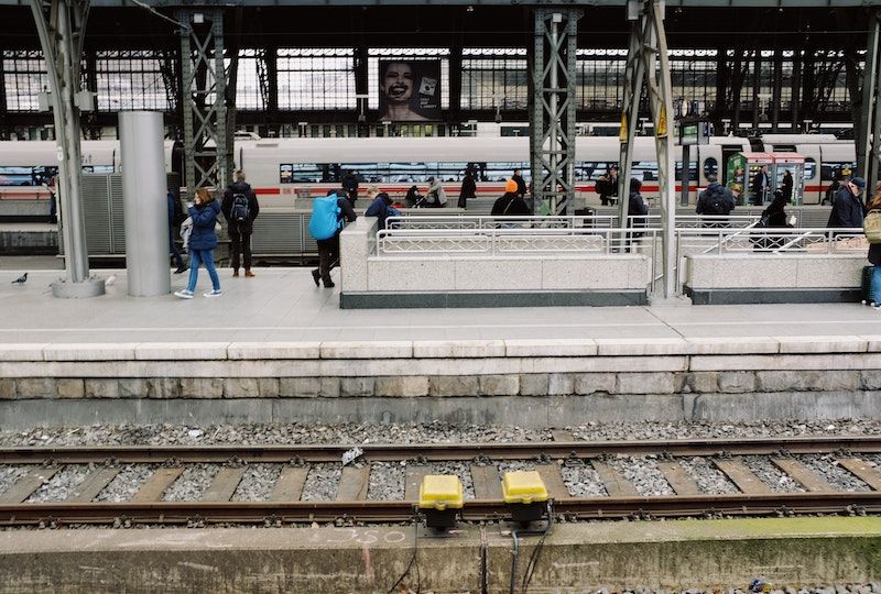 Public transit train station.