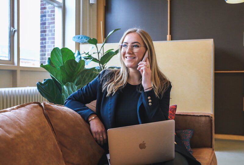 business woman speaking on the phone