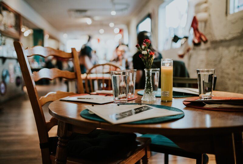 image of a table at a restaurant