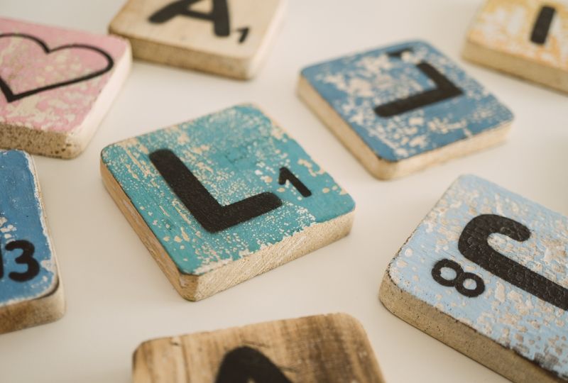 Scrabble tiles