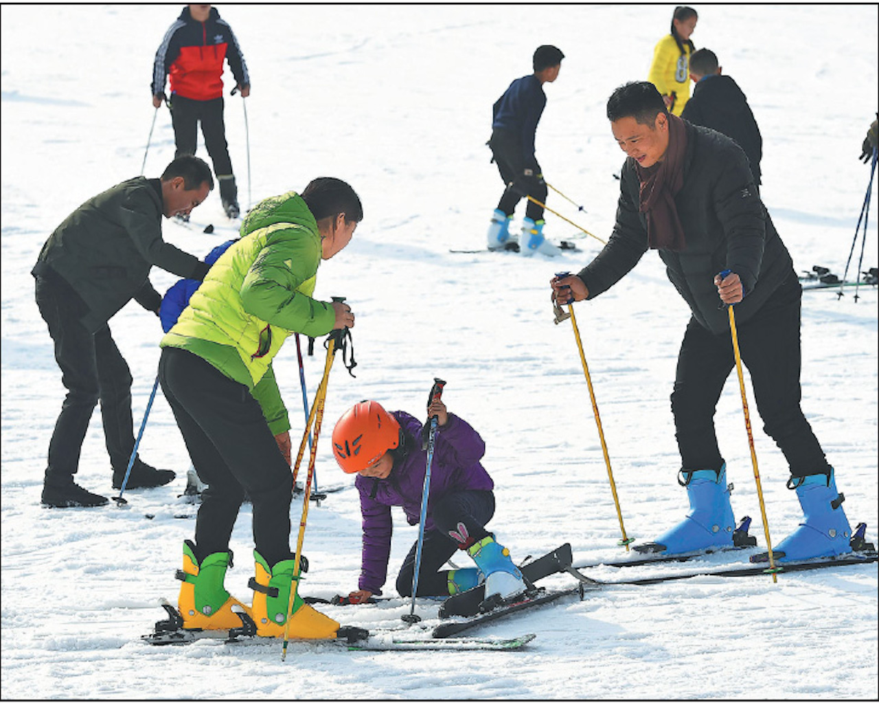 skiing