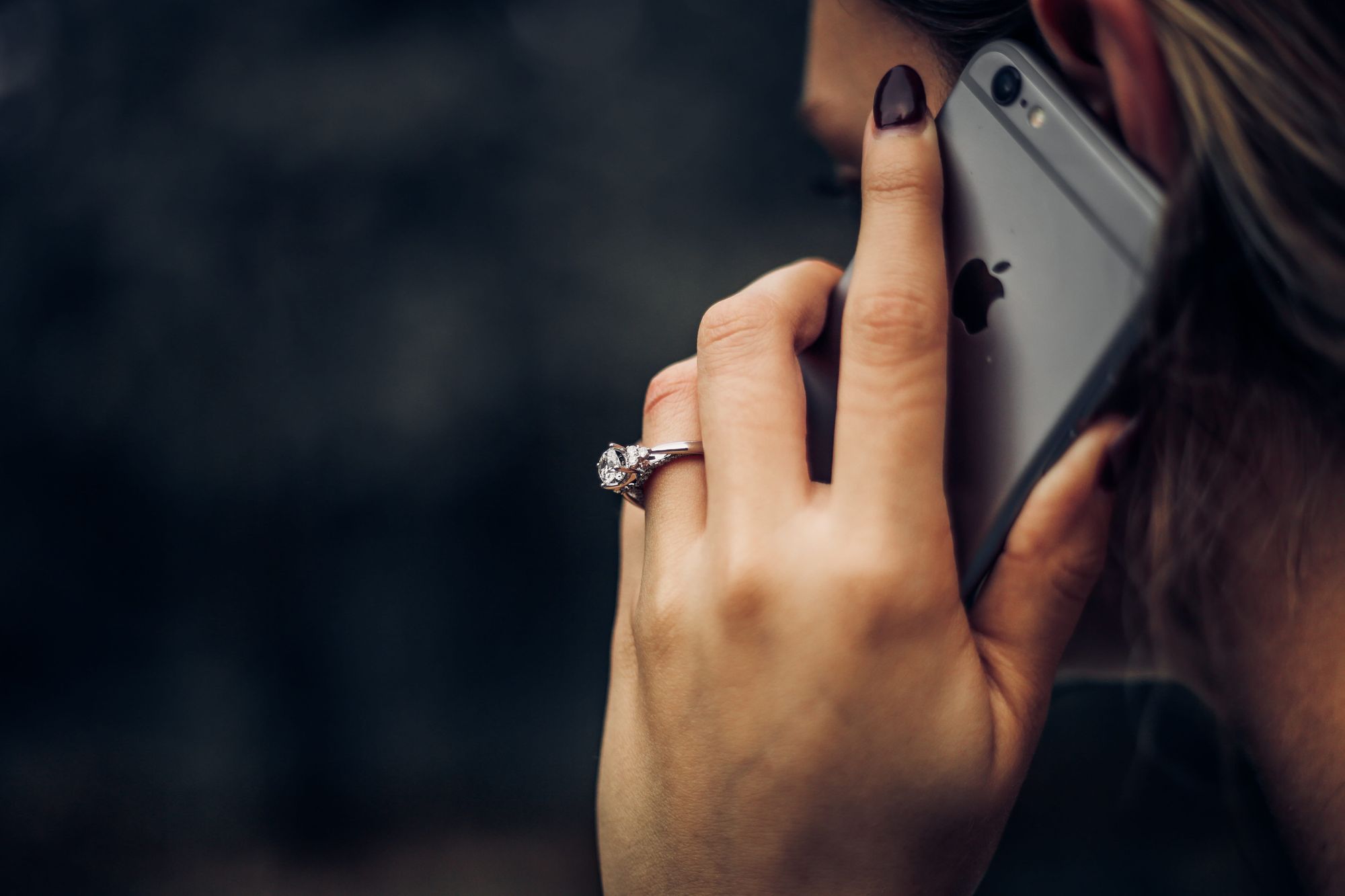 Woman answering the phone