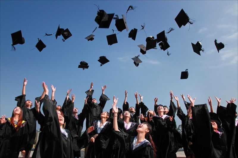 University students graduating