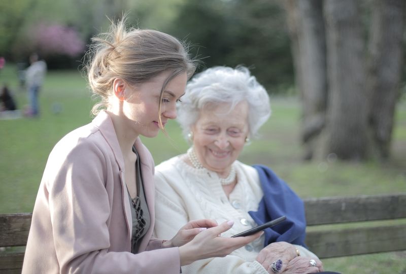 two women having a conversation