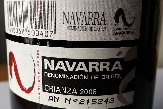 Wine Label From Navarra