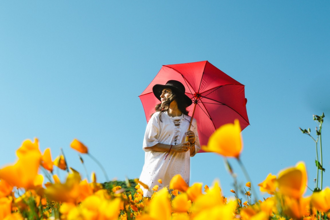 woman with umbrella