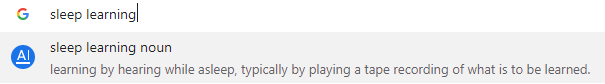 google search sleep learning