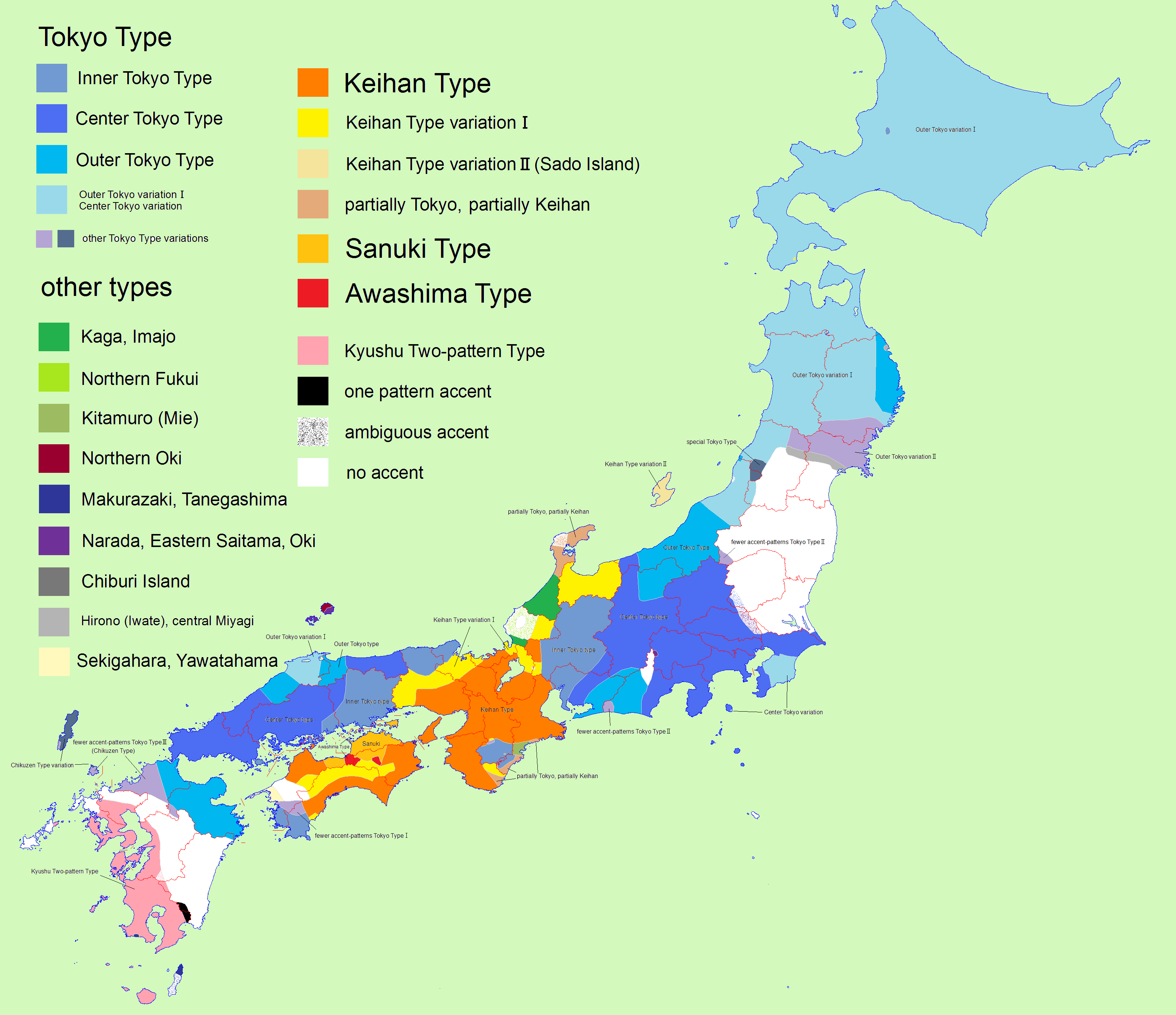 Japanese Pitch Accent Map